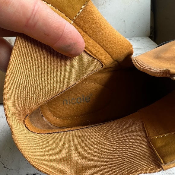 NICOLE Genuine Leather Square Toe Mustard Chelsea Ankle Boot 10 - Picture 8 of 8